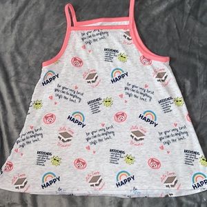 Justice Girls Graphic High Neck Cami Tank Size 16